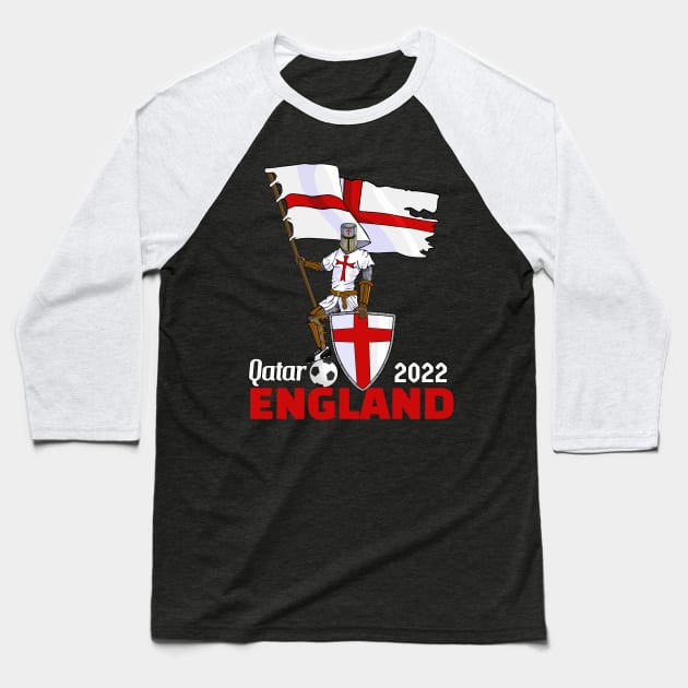 England Qatar World Cup 2022 Baseball T-Shirt by Ashley-Bee